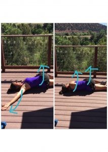 reclined twist - upper and lower body separation at home